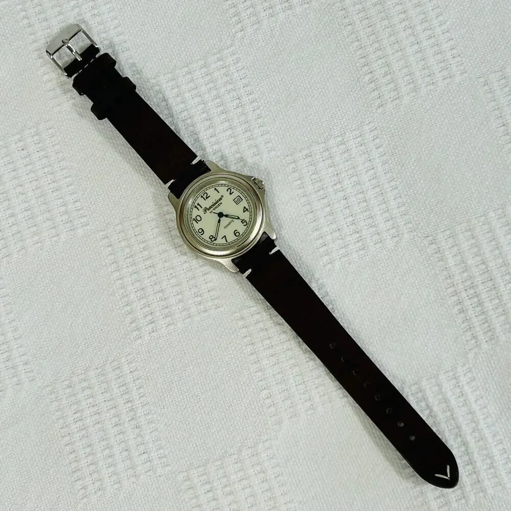 Gruen Precision GP420MN Glow Dial Vintage 38mm Quartz Field Watch Backlight